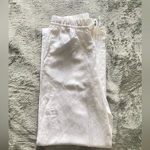 H & M linen blend wide leg trousers